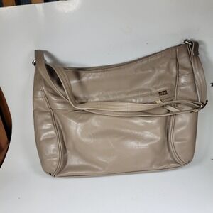 Nice Genuine SAS Leather Handbag Purse Shoulder Bag Lined Key Made in USA Tan